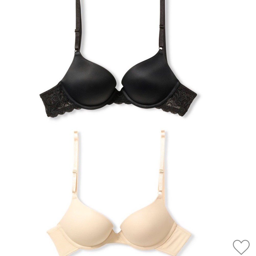 2pk- MAIDENFORM Push Up Lace Wing Bra-